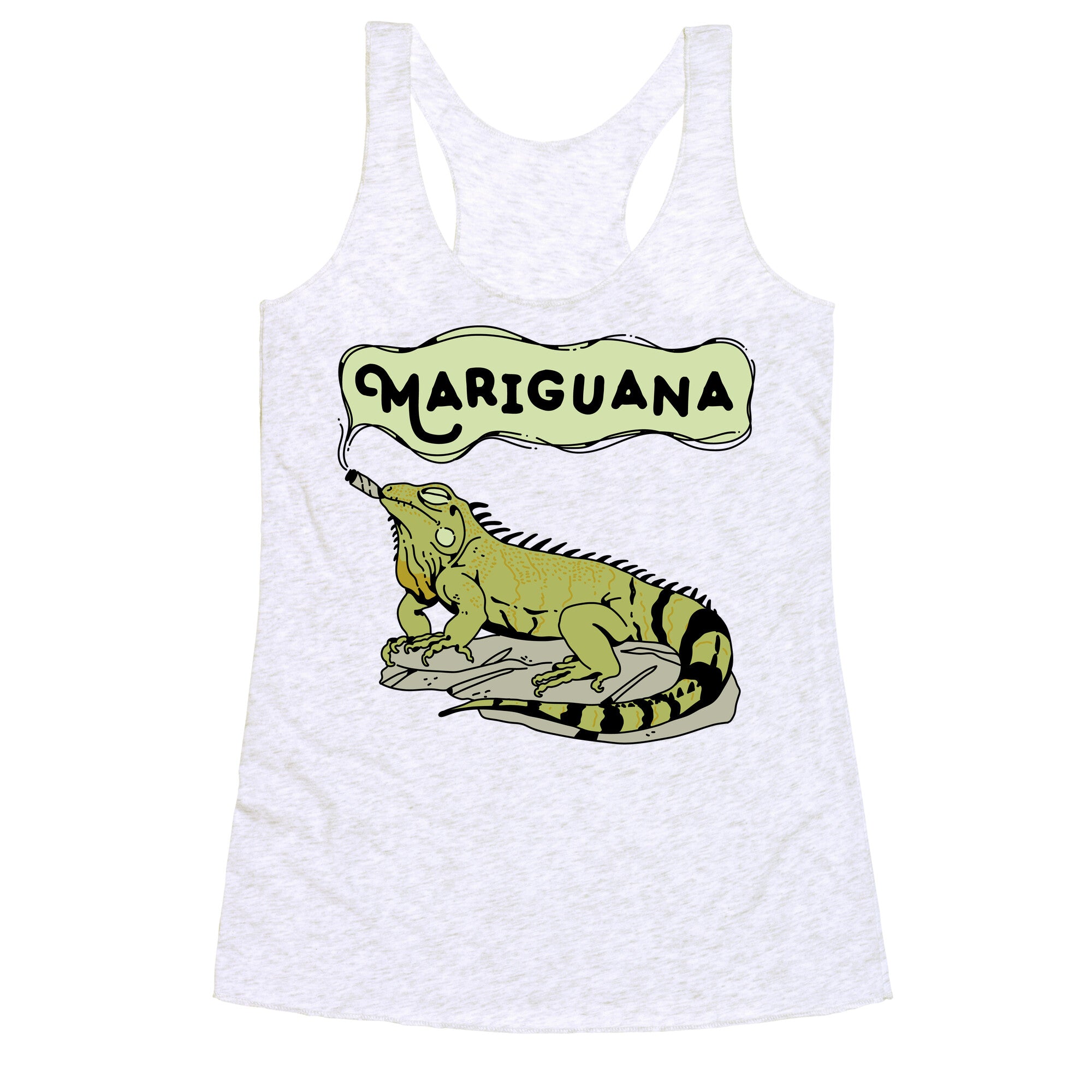Mariguana Marijuana Iguana Racerback Tank
